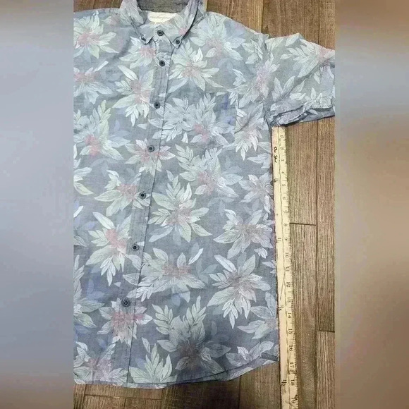 Original Weatherproof Vintage Shirt Short Sleeve Button Down Floral Medium - Picture 6 of 6